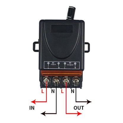 433 MHz Wireless Remote Control Switch AC 110V-240V 30A RF Relay Receiver
