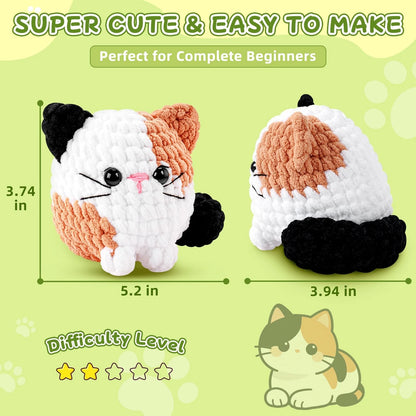 Cat Crochet Kit for Beginners-Calico Kits Adults Calico
