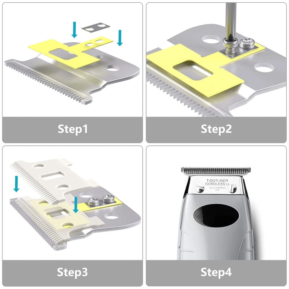 1PCS Blade Kit Replacement Clipper Trimmer Assembly Compatible For Andis Go