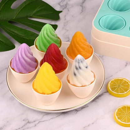 WMKGG Popsicles Molds, 6 PCS 2oz Cone Shape Ice Pop Standard size, Green