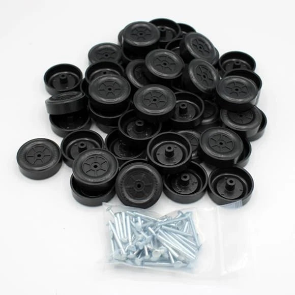 Maximum Velocity Derby Wheels & Axles | Bulk Pack (12) | 0.475 inches, Black