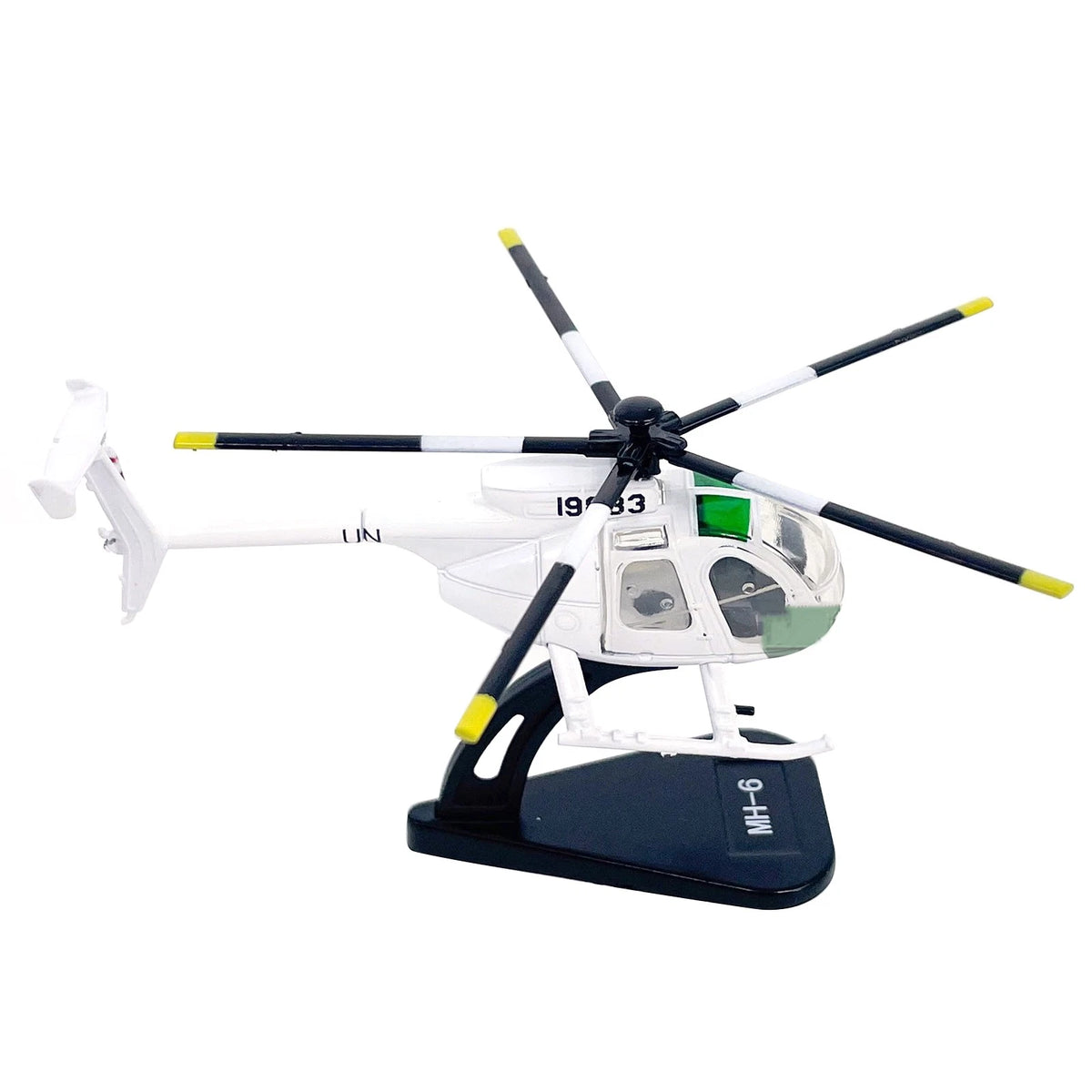 1PCS 2.8in US Army MH-6 Little Bird Helicopter Finished Model Toy Gift Kit