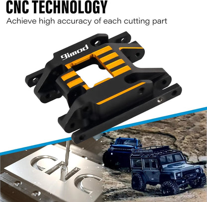 Skid Plate for 1/18 RC Crawler TRX4M Upgrade Parts, CNC Black&orange