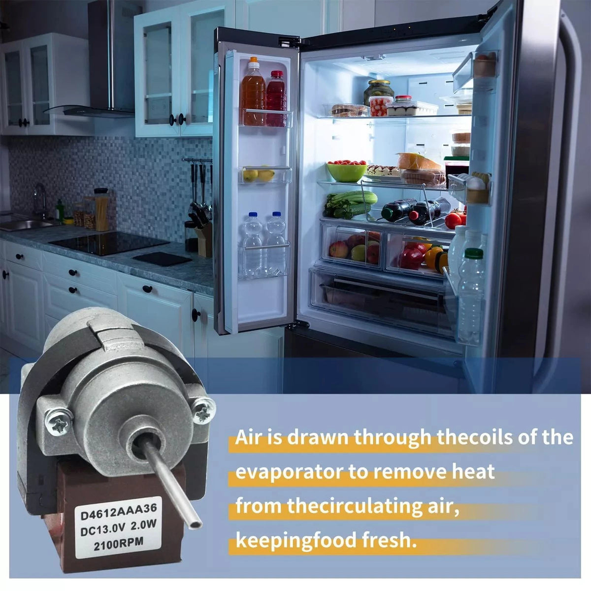 Refrigerator Evaporator Fan Motor Part Replace For Kenmore Seamless Installation