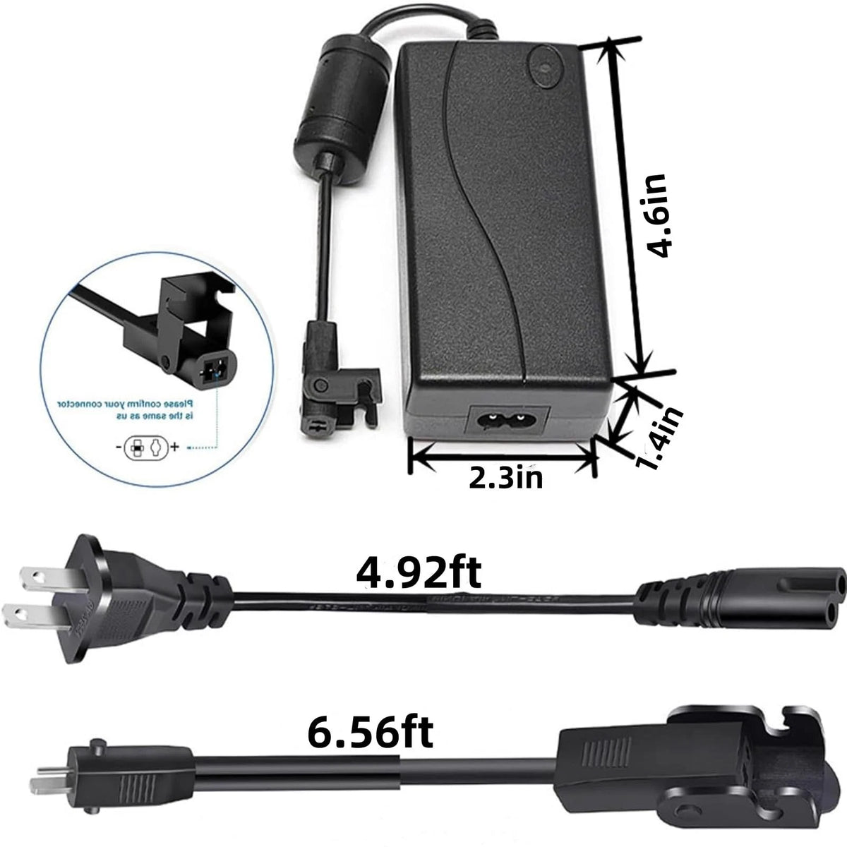 Universal Power Cord for Recliner, 29V 2A Recliner AC/DC black