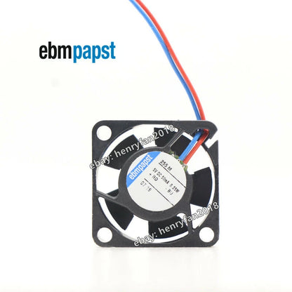 Ebm-papst Fan 255M Axial Fan DC5V 0.25W 50mA 2wire 2.3m/h 25*25*8MM Cooling Fan
