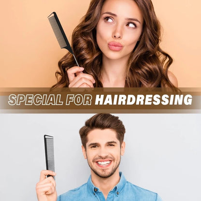 12PCS Hair Cutting Comb Set - Barber Combs for 12 PCS Kit Set, Black