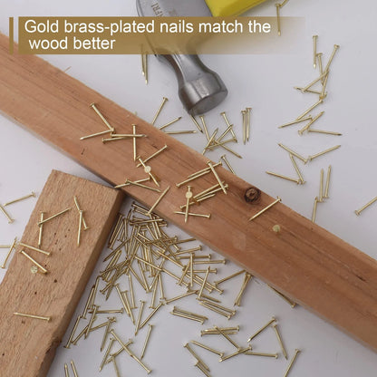 JEGONFRI 900PCS 3/4" x 17Ga Brass Plated Finishing 3/4 In , 900 Pcs, Gold