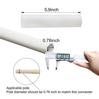 GJD 3 canvas teepee pole fittings for the support, 0.78 inch, White