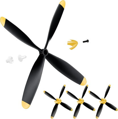 3 Sets Spare RC Plane Propellers Compatible with Mustang 400mm Yellow Nose