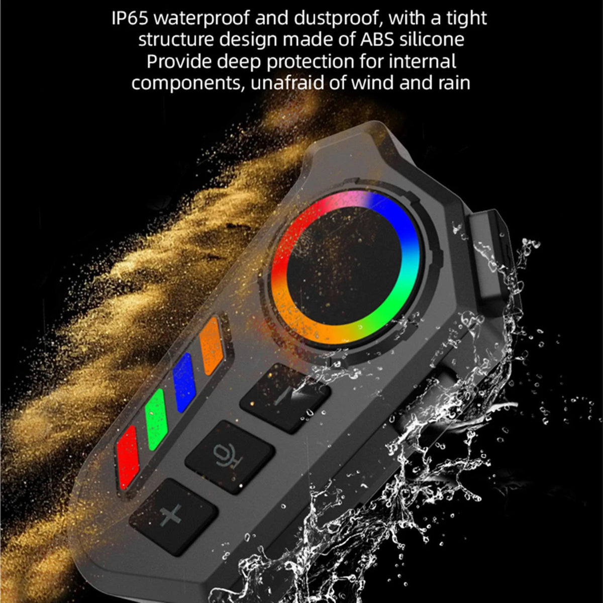 Pull Start Unit Motorcycle Helmet Headset with Bluetooth 6.0 IP65 Stereo Sound