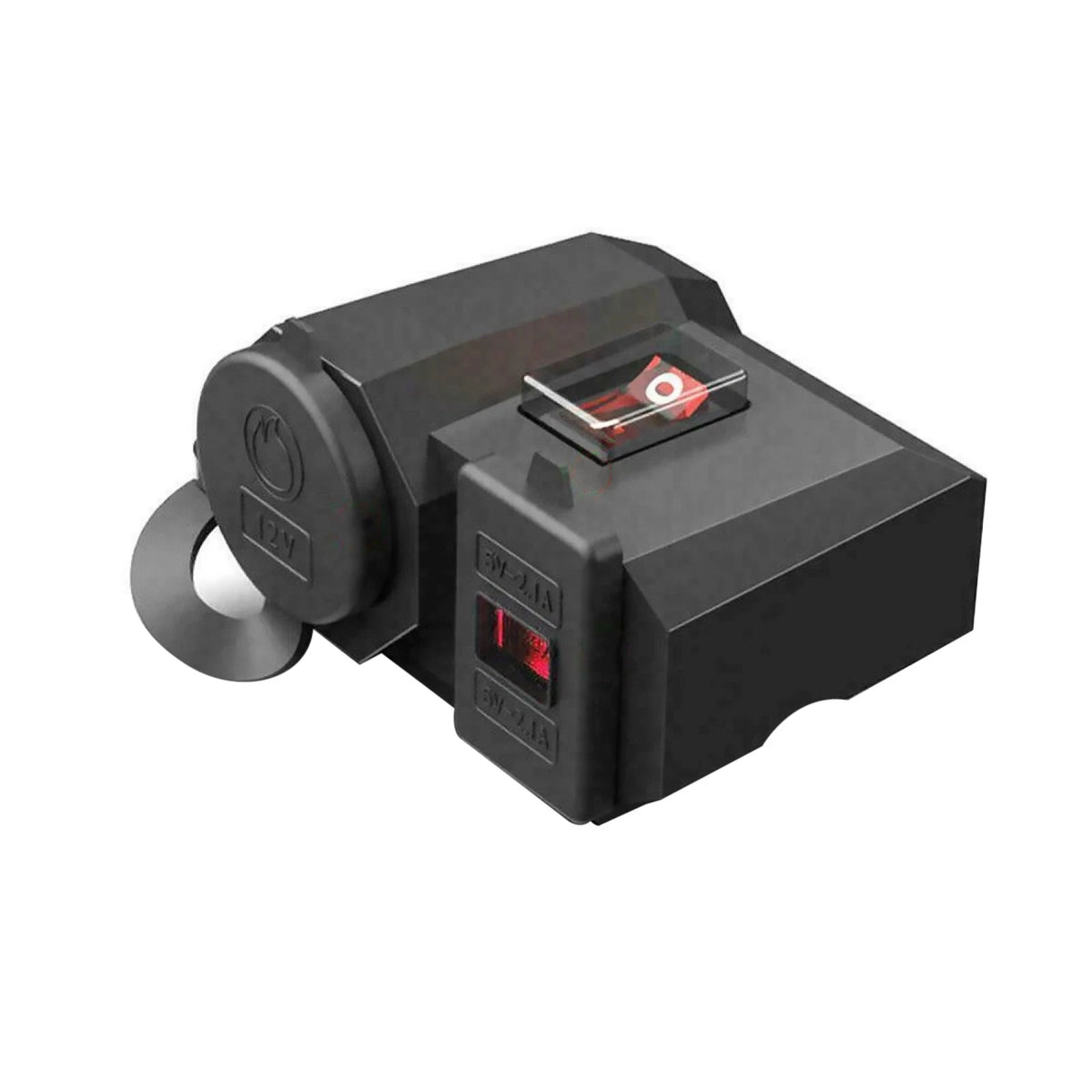 Motorcycle Cigarette Lighter 12V Dual USB Charger LED Digital Voltmeter Socket E