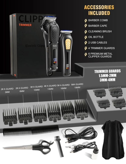 Haokry Hair Clippers & Trimmer for Men,Professional Barber and Black