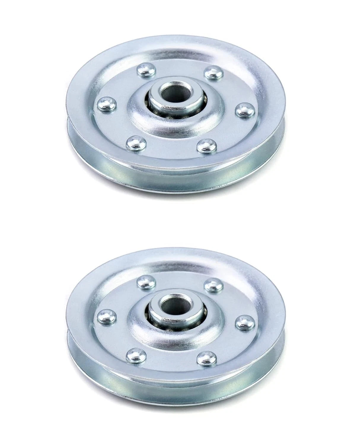 QWORK Extra Heavy Duty Garage Door Pulley, 3 INCH 200LB, 2 Pack, Silver
