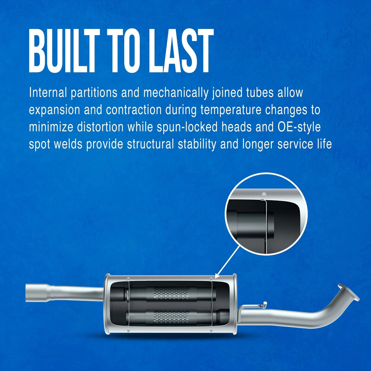 Walker SoundFX Universal 17196 Exhaust Muffler 1.75" Inlet (ID)...