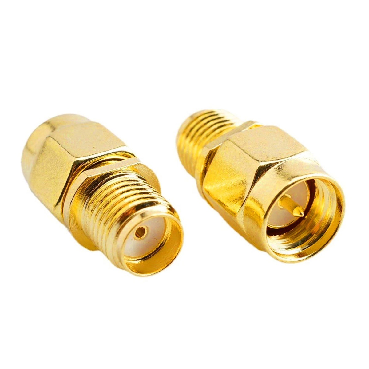2pcs SMA Female Jack to SMA Male Plug Coax Cable Connector Replacement
