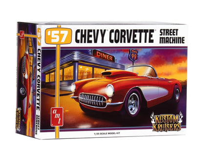 AMT 1957 Chevy Corvette Street Machine 1:25 Scale Model Kit – 6.5 inches, N/A