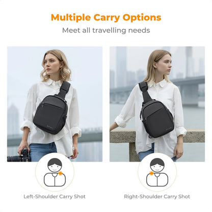 K&F CONCEPT Small Camera Bag for Photographer, Sling 5L, Black