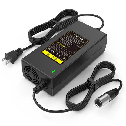24V 5A 3-Pin Male XLR Connector Battery Charger for Lakematic, Pride Black