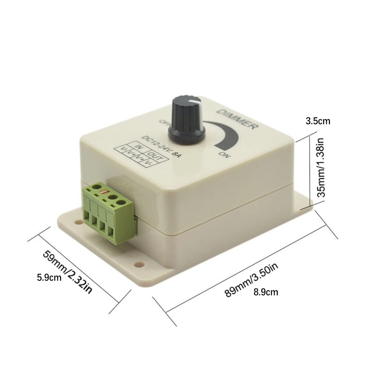 DC 12V 24V LED Dimmer Switch 8A Brightness Controller For LED Strip Light Lamp D