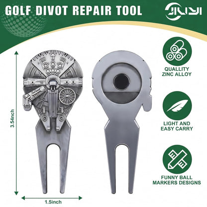 JIUYIBC Golf Divot Tool with Ball Marker Set