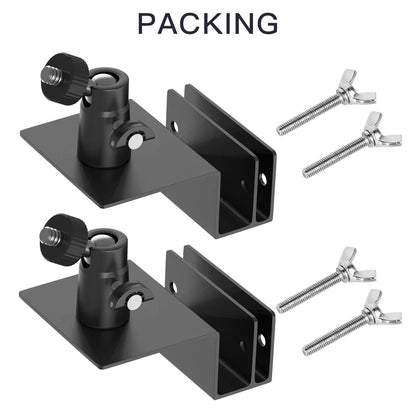 2Pack Gutter Mount Compatible with eufy Security SoloCam S220/C210, Black