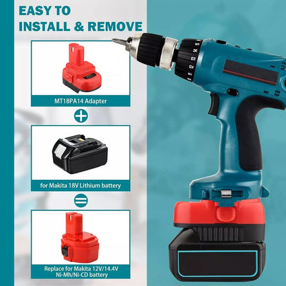 Solid Design 1 x Battery Adapter for Makita 18V Lithium Batteries BL1860 BL1850