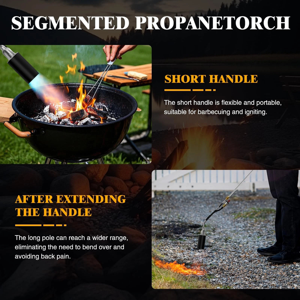 Propane Torch Weed Burner, 1,800,000 BTU Outdoor with 10FT High...