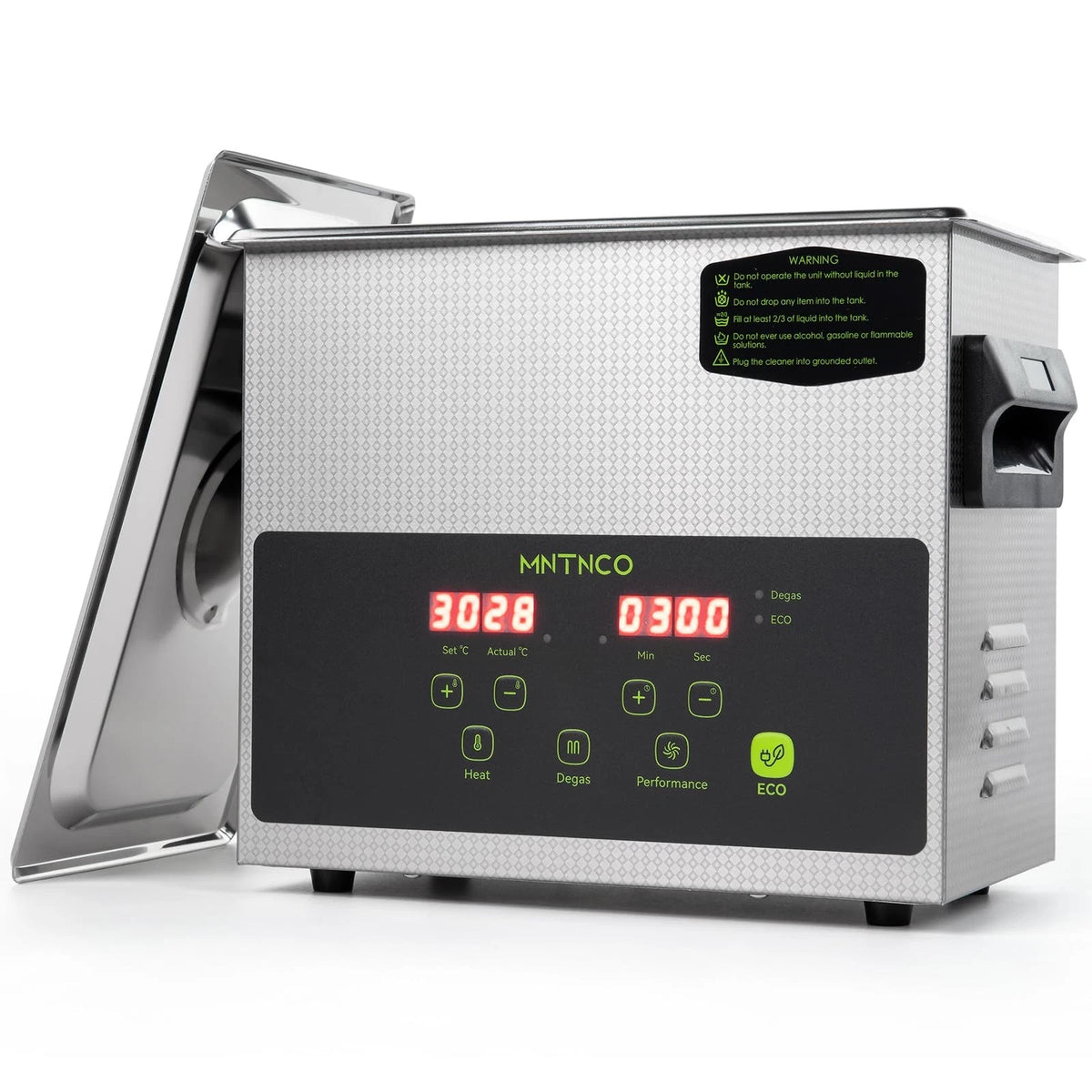 MNTNCO 3L Commercial Ultrasonic Cleaner, ECO Mode, Heating, Degas