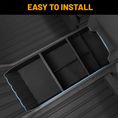 Floor Console Organizer for Tesla Cybertruck 2024+, TPE Storage Tray Box Caddy