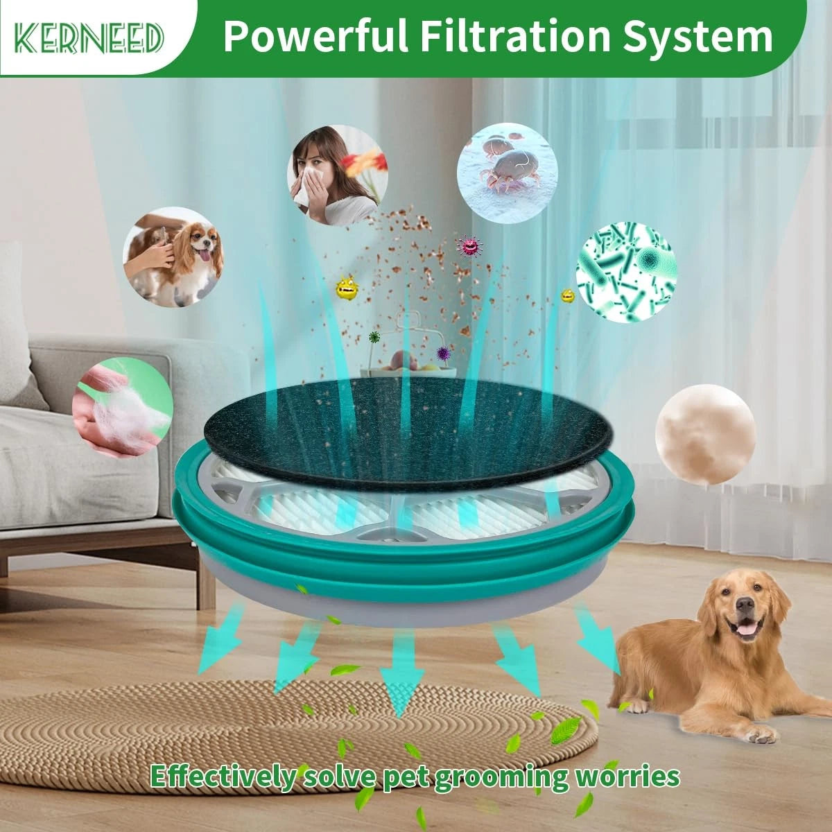 Hepa Filter Sponge Replacement Accessories for Neakasa/Neabot P1 Pro Pet...