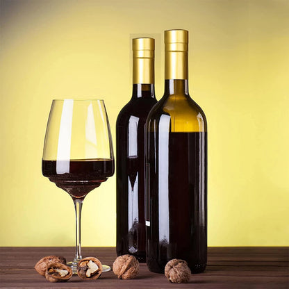 Blulu 100 Pack Wine Sealer for Bottles, 50 Pcs Cork Stoppers and 50 Gold