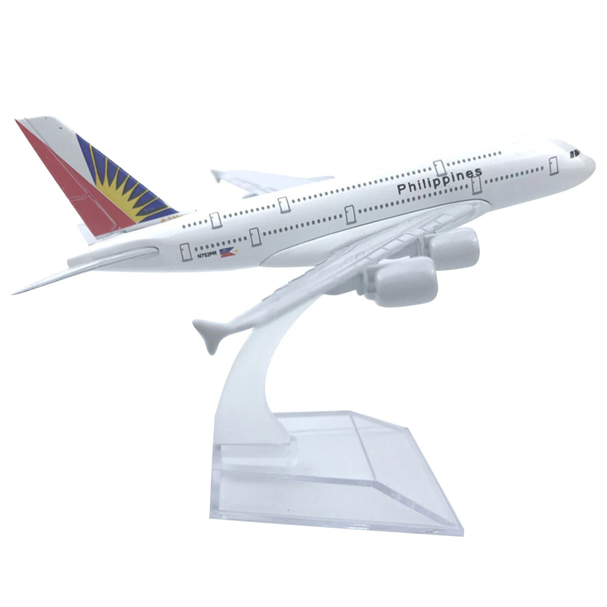 16cm 1:400 Alloy A380 Philippine Airlines Aircraft Plane Model W/ Display Stand