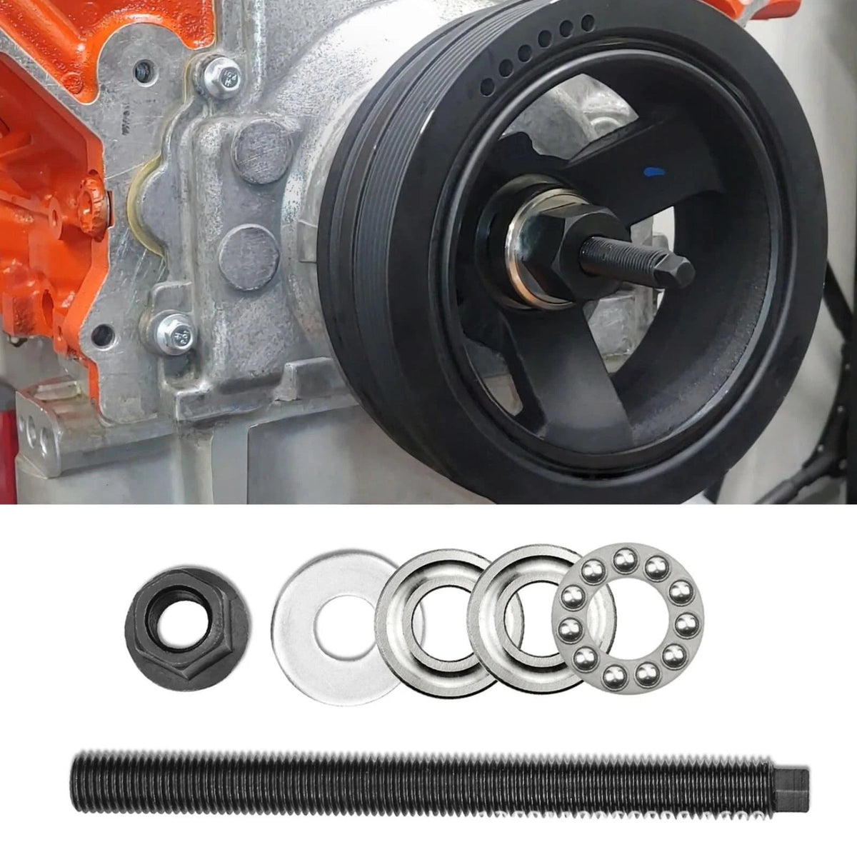 For LS2 LS3 LS6 LQ4 LQ9 LT1 Crankshaft Balancer Installer Tool M16 Thread Rod