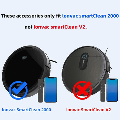 SmartClean 2000 Accessories Kit for Ionvac 2000 Robovac - 2 Black