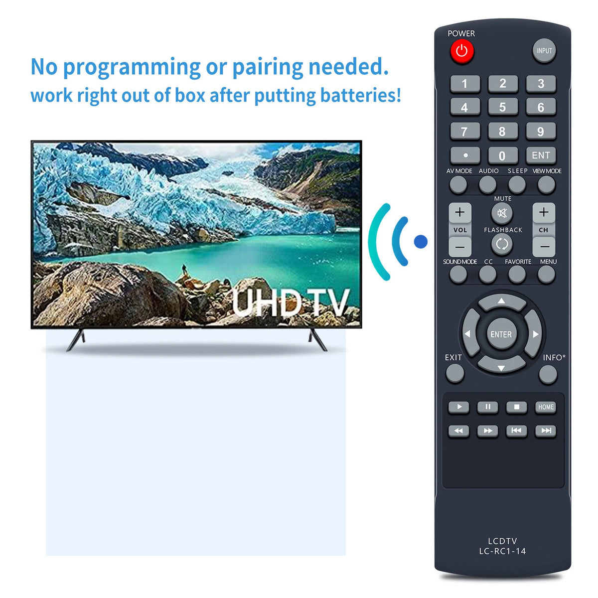 LC-RC1-14 Remote Control For Sharp TV LC-32LB261U LC-42LB150U LC-50LB150U