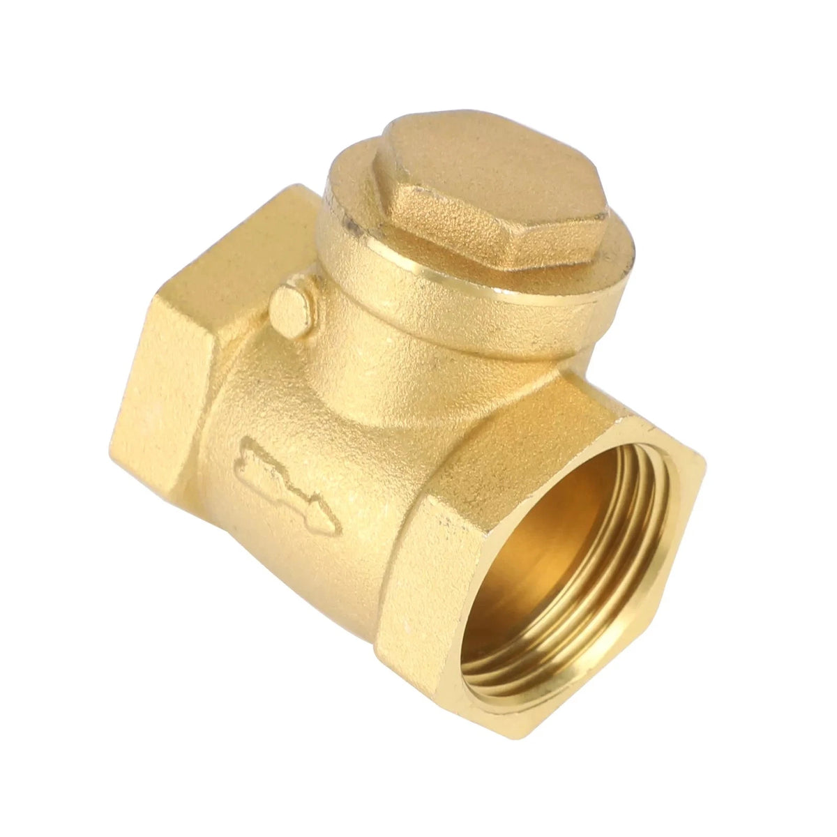 1PC Brass 1 Inch Check Horizontal Valve NPT Threaded Water Medium