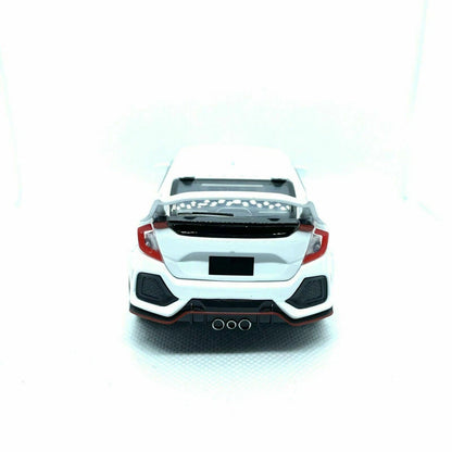 1/32 White Model Car Diecast Toy Collection Sound&Light For Honda Civic Type R D