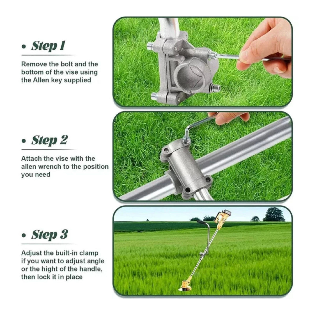 Easy Install Handle For Weed Eater String Trimmer Lawn Mower Extension Kit