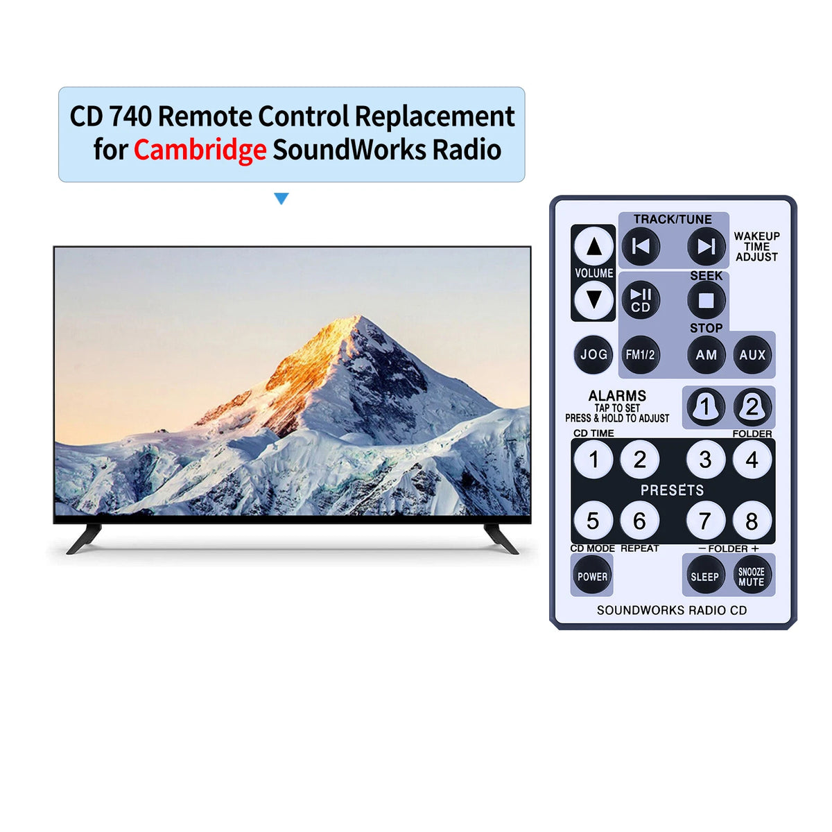 Remote Control For Cambridge SoundWorks Radio CD 740