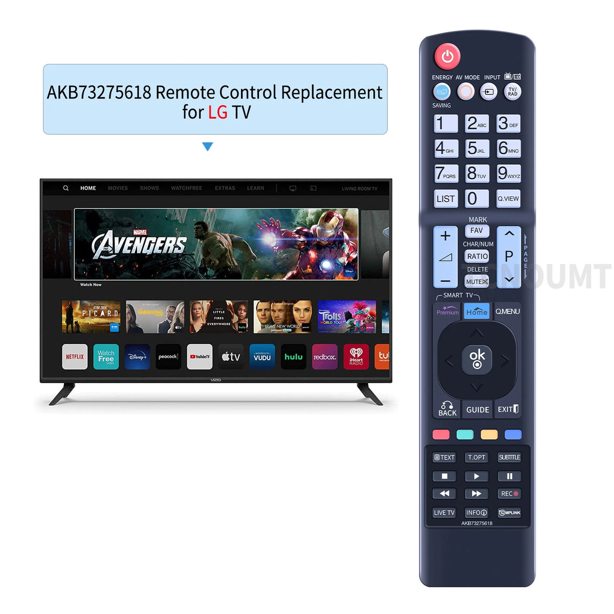 AKB73275618 Remote Control For LG TV 55LV3730, 32LV3730, 37LV3730, 42LV3730
