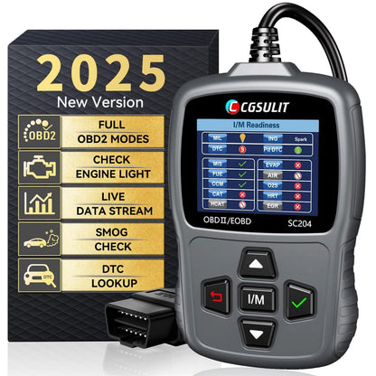 CGSULIT Scan Tool SC204 OBD2 Scanner, Check SC204, Code Reader-Grey