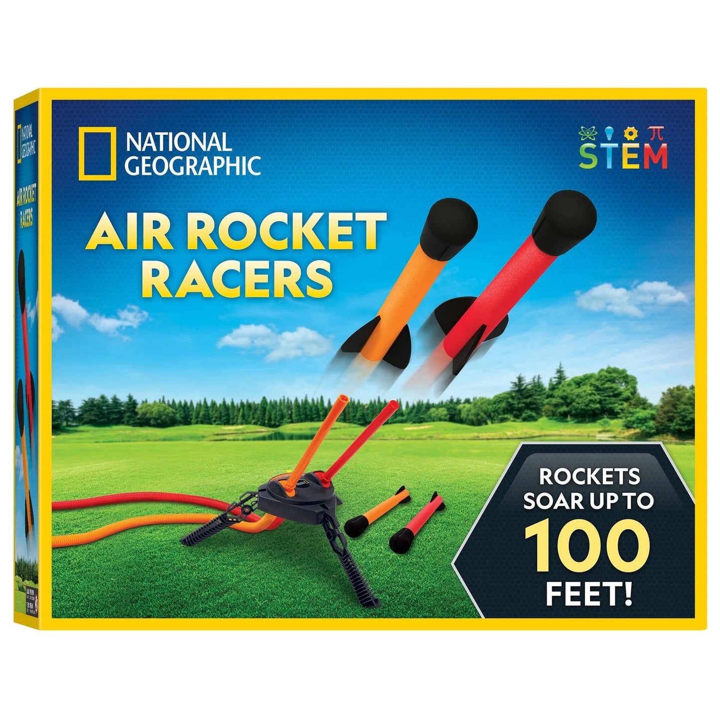 National Geographic Air Rocket Toy – Jump & Launch Dueling Medium, Multicolor