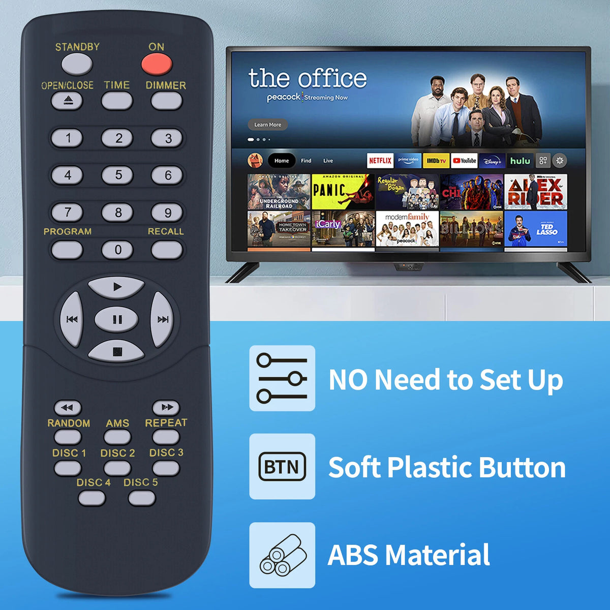 RC4001CC Replacement Remote Control For Marantz 5 Disc CD Changer CC4001