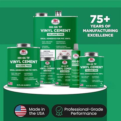 HH-66 Toluene Free Vinyl Cement 1 oz - Adhesive, 1 oz, Clear