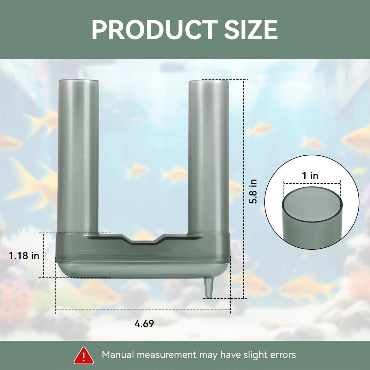 Aquarium Intake Stem for AquaClear 70, 110 Power Filters, Transparent