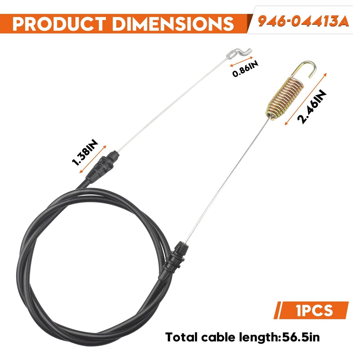 946-04413A Forward Cable, Replaces 746-04413 746-04413A 946-04413 04413, Fit...