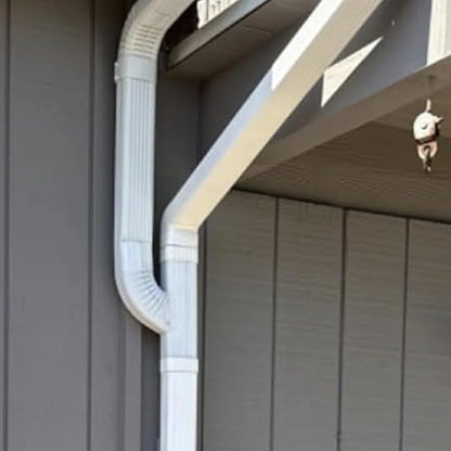 VYH Downspout Gutter Y Left Connector 2x3 Upright 2"x3" Left, White