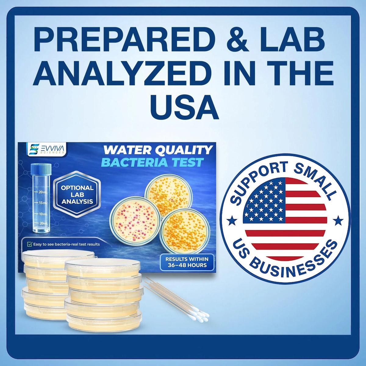 Evviva Sciences Water Bacteria Test Kit – 10 Tests for Total Bacteria,...