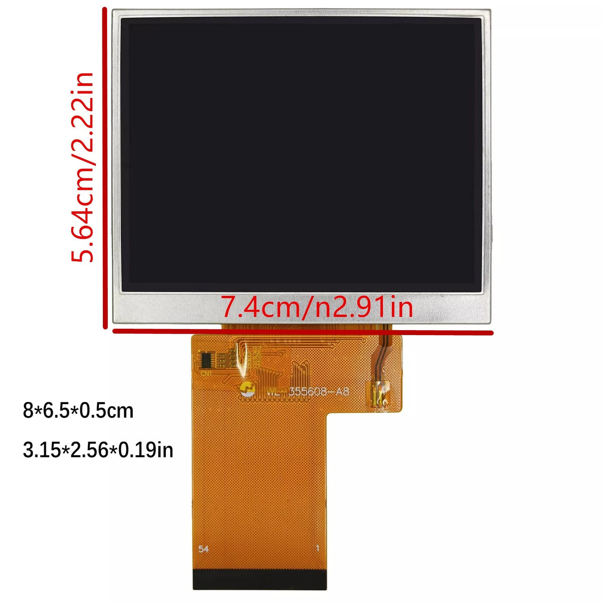For Anbernic RG35XX Game Console 3.5 inch LCD Display Screen Panel Replacement.